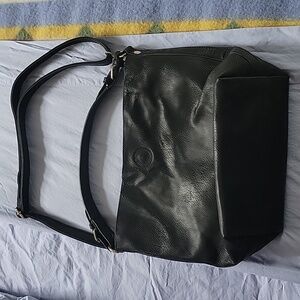 Black leather purse